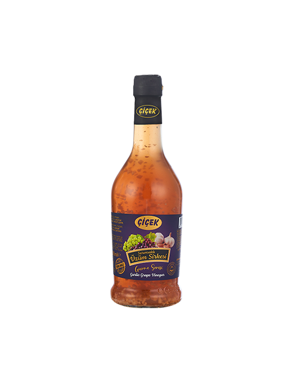 Üzüm Sirkesi - 500 ml Cam Sarımsaklı Gurme Serisi